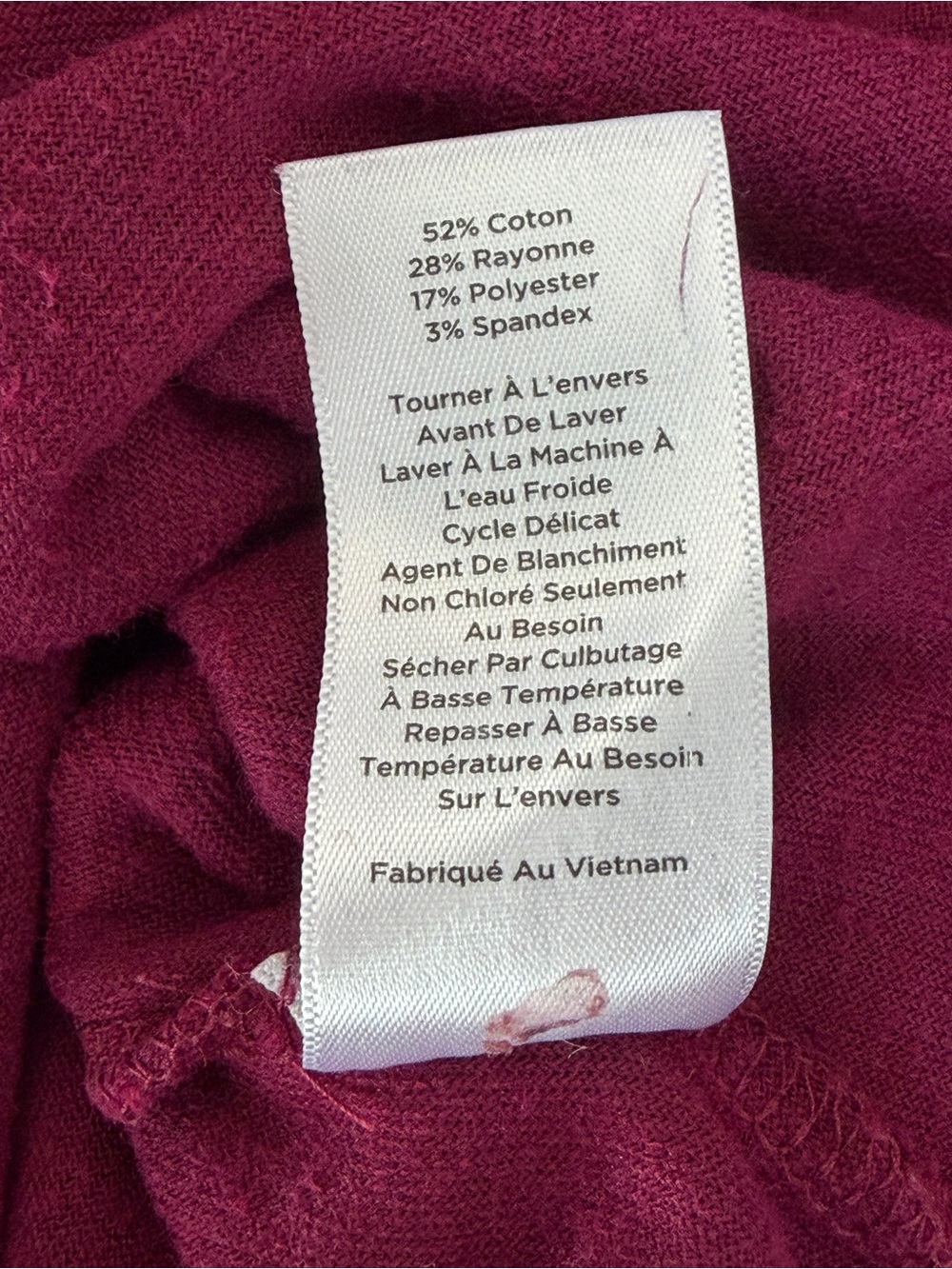 Talbots Raspberry Velvet Split-Neck Tunic Petite Size Large - Picture 8 of 8